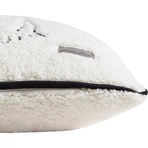 imageEddie Bauer Home Throw Pillow with Zipper Closure Perfect Home Decor for Bed or Sofa 20 x 20 Cabin Plaid Black20 inchx20 inch Polar Bear GreyWhite