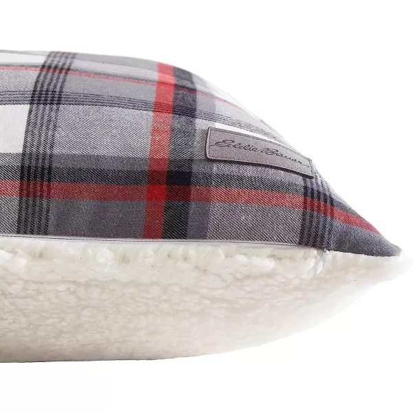 imageEddie Bauer Home Throw Pillow with Zipper Closure Perfect Home Decor for Bed or Sofa 20 x 20 Cabin Plaid Black20 inchx20 inch Wallace Plaid CharcoalRed