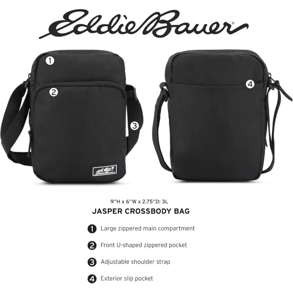 imageEddie Bauer Jasper Crossbody Bag with Zippered Main Compartment and Adjustable Shoulder StrapSeaglass