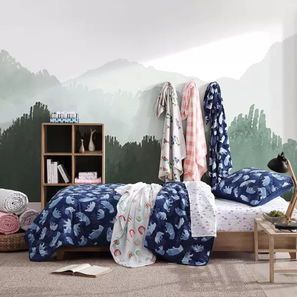 imageEddie Bauer Kids  Queen Sheets Stain Resistant Kids Bedding Ideal for Toddler Bedding Set Poppy Plaid Pink QueenDreamland Green