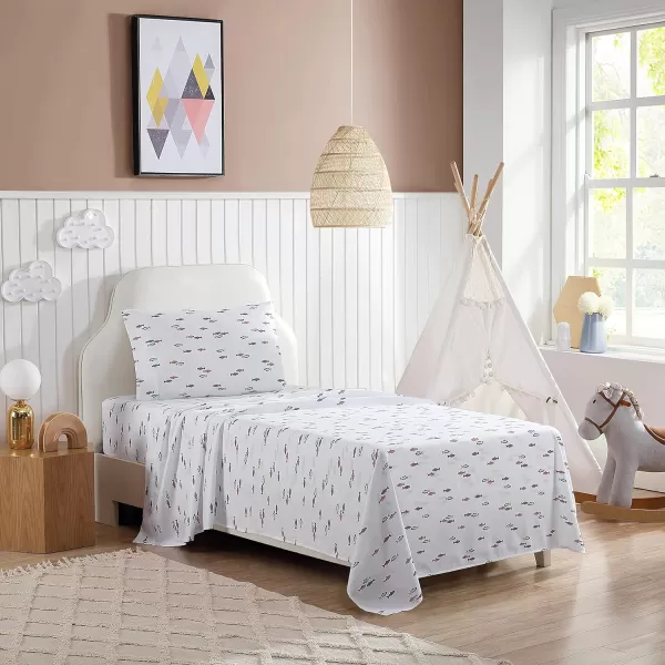 imageEddie Bauer Kids  Queen Sheets Stain Resistant Kids Bedding Ideal for Toddler Bedding Set Poppy Plaid Pink QueenFish Lake WhiteMulti