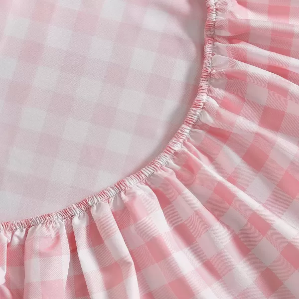 imageEddie Bauer Kids  Queen Sheets Stain Resistant Kids Bedding Ideal for Toddler Bedding Set Poppy Plaid Pink QueenPoppy Plaid PinkWhite