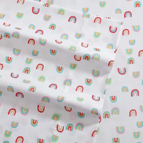imageEddie Bauer Kids  Queen Sheets Stain Resistant Kids Bedding Ideal for Toddler Bedding Set Poppy Plaid Pink QueenSunnyvale Rainbow WhiteMulti