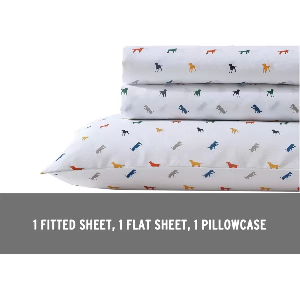imageEddie Bauer Kids  Twin Sheets Stain Resistant Kids Bedding Ideal for Toddler Bedding Set Buddy The Dog White TwinBuddy the Dog White Twin