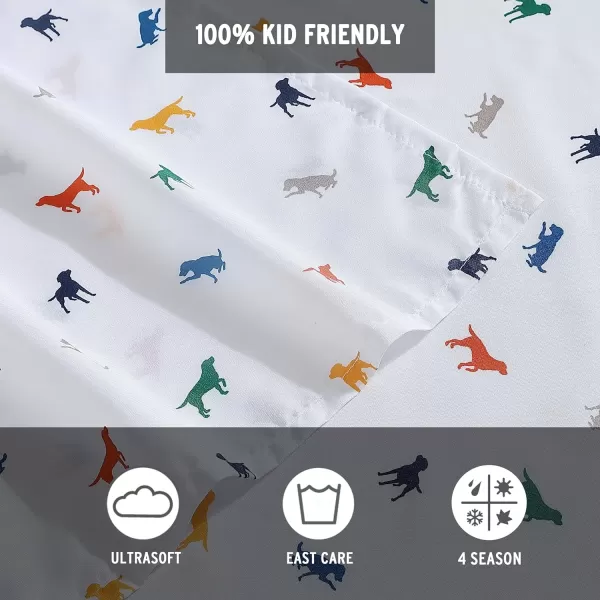 imageEddie Bauer Kids  Twin Sheets Stain Resistant Kids Bedding Ideal for Toddler Bedding Set Buddy The Dog White TwinBuddy the Dog White Twin