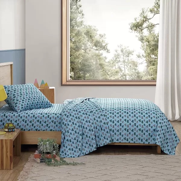 imageEddie Bauer Kids  Twin Sheets Stain Resistant Kids Bedding Ideal for Toddler Bedding Set Poppy Plaid Pink TwinLittle Rider Blue Full
