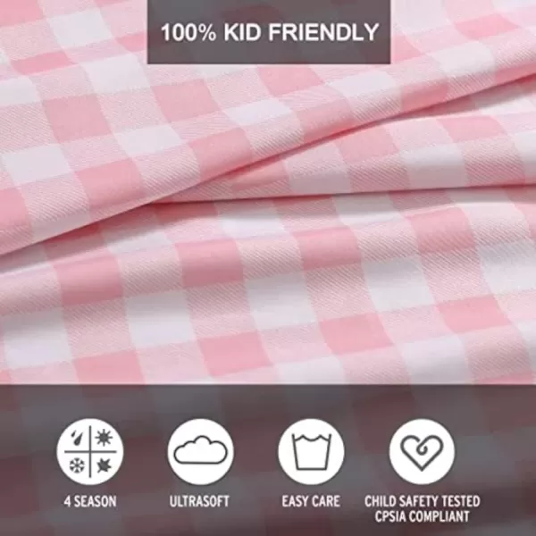 imageEddie Bauer Kids  Twin Sheets Stain Resistant Kids Bedding Ideal for Toddler Bedding Set Poppy Plaid Pink TwinPoppy Plaid PinkWhite Full