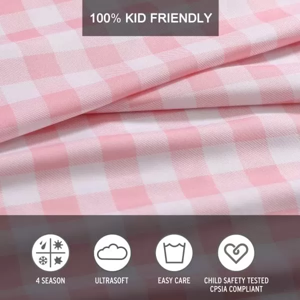 imageEddie Bauer Kids  Twin Sheets Stain Resistant Kids Bedding Ideal for Toddler Bedding Set Poppy Plaid Pink TwinPoppy Plaid PinkWhite Twin