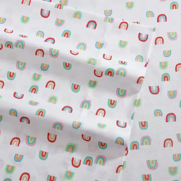 imageEddie Bauer Kids  Twin Sheets Stain Resistant Kids Bedding Ideal for Toddler Bedding Set Poppy Plaid Pink TwinSunnyvale Rainbow WhiteMulti Queen