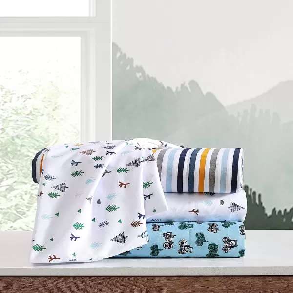 imageEddie Bauer Kids  Twin Sheets Stain Resistant Kids Bedding Ideal for Toddler Bedding Set Poppy Plaid Pink TwinVivid Stripe Blue Twin