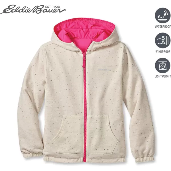 imageEddie Bauer Kids Reversible Jacket  Full Zip Hooded Windbreaker Water Repellent Jacket for Boys and Girls XSXLPink