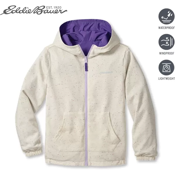 imageEddie Bauer Kids Reversible Jacket  Full Zip Hooded Windbreaker Water Repellent Jacket for Boys and Girls XSXLViolet Tulip