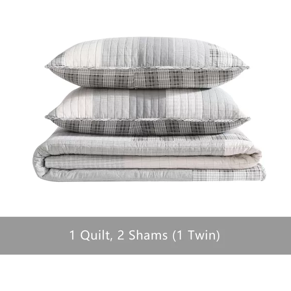 imageEddie Bauer King Quilt Set Cotton Reversible Bedding Set All Season Lodge Home Dcor Fairview Orange KingFairview GreyIvory