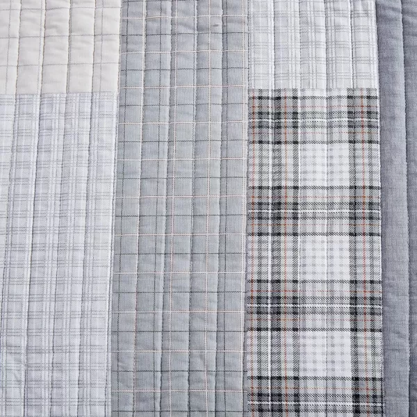 imageEddie Bauer King Quilt Set Cotton Reversible Bedding Set All Season Lodge Home Dcor Fairview Orange KingFairview GreyWhite