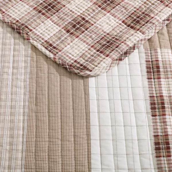 imageEddie Bauer King Quilt Set Cotton Reversible Bedding Set All Season Lodge Home Dcor Fairview Orange KingOrangeIvory