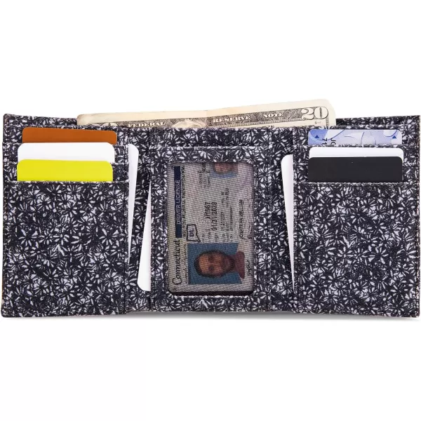imageEddie Bauer Men Signature Trifold Wallet Available Cotton Canvas Or Ripstop NylonCanvas Print  Blue