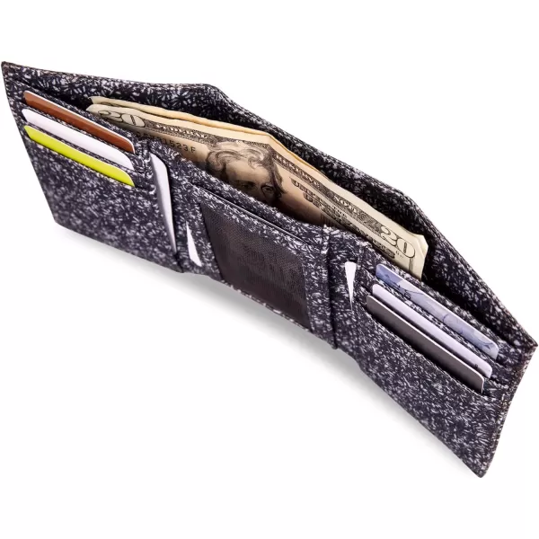 imageEddie Bauer Men Signature Trifold Wallet Available Cotton Canvas Or Ripstop NylonCanvas Print  Blue