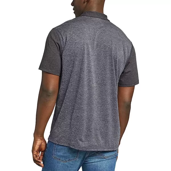 imageEddie Bauer Mens Adventurer ShortSleeve Polo ShirtTall Dk Charcoal Htr