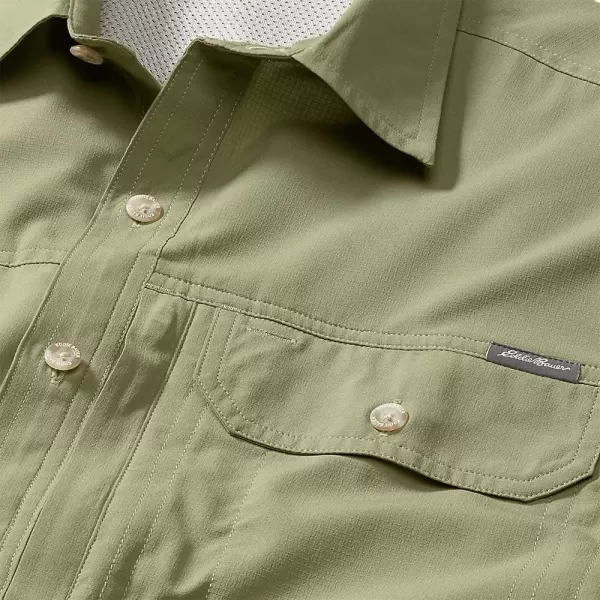 imageEddie Bauer Mens Atlas Exploration Flex LongSleeve ShirtRegular Eucalyptus