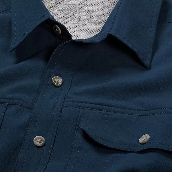 imageEddie Bauer Mens Atlas Exploration Flex LongSleeve ShirtRegular Indigo