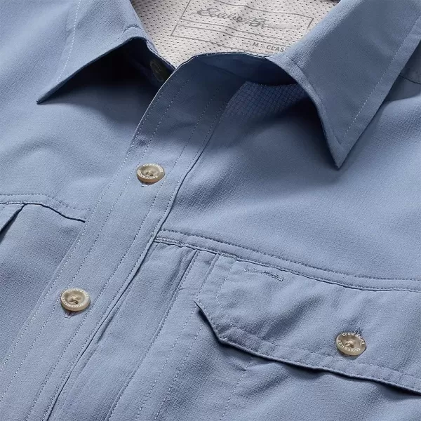 imageEddie Bauer Mens Atlas Exploration Flex ShortSleeve ShirtRegular Blue Haze