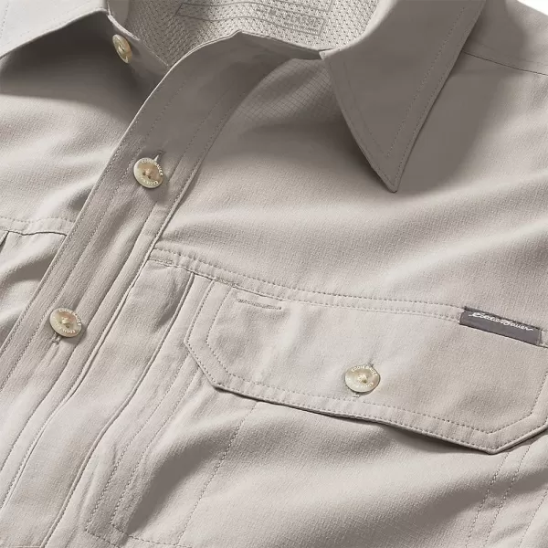 imageEddie Bauer Mens Atlas Exploration Flex ShortSleeve ShirtRegular Lt Gray