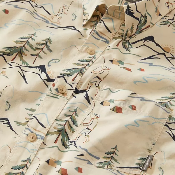imageEddie Bauer Mens Baja ShortSleeve Shirt  PrintRegular Ecru