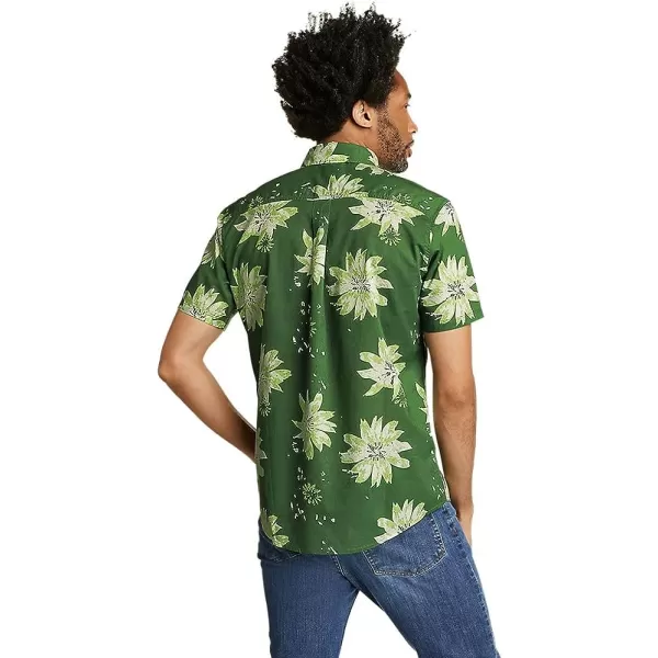 imageEddie Bauer Mens Baja ShortSleeve Shirt  PrintRegular Irish Green