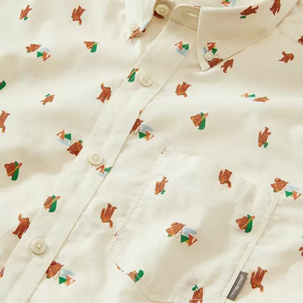 imageEddie Bauer Mens Baja ShortSleeve Shirt  PrintRegular Ivory