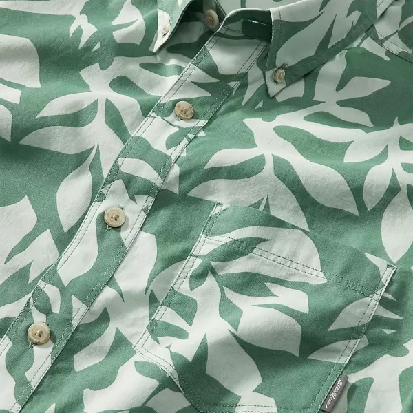 imageEddie Bauer Mens Baja ShortSleeve Shirt  PrintRegular Seafoam