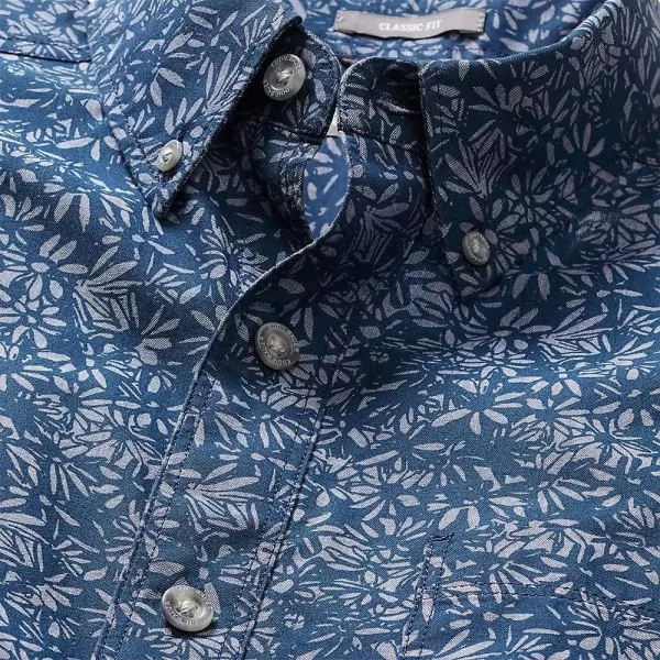 imageEddie Bauer Mens Baja ShortSleeve Shirt  PrintTall Lt Chambray