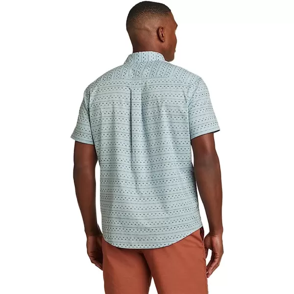 imageEddie Bauer Mens Baja ShortSleeve Shirt  PrintTall Slate Blue