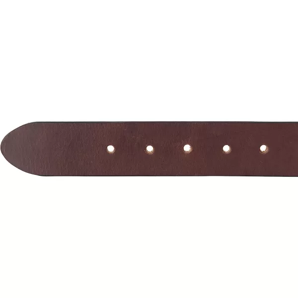 imageEddie Bauer Mens Bridle Leather Belt with Antique Nickel BuckleBrown