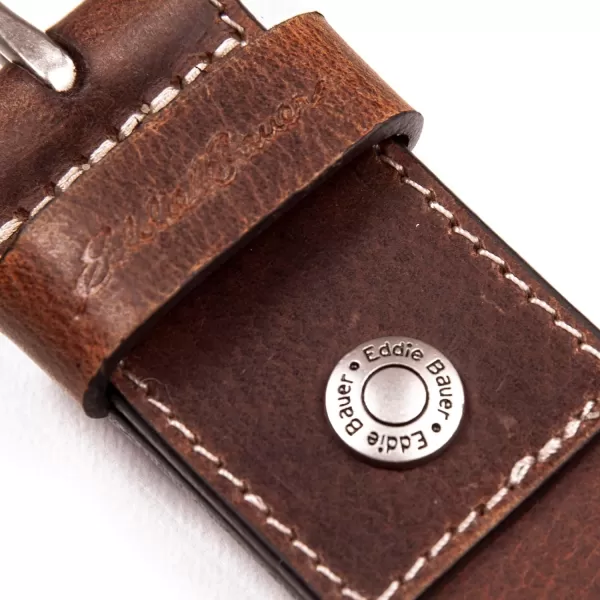 imageEddie Bauer Mens Bridle Leather Belt with Antique Nickel BuckleEddie Bauer Mens Bridle Leather Belt with Antique Nickel Buckle