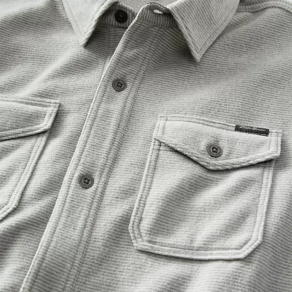 imageEddie Bauer Mens Chutes Microfleece Shirt  StripeTall Lt Gray