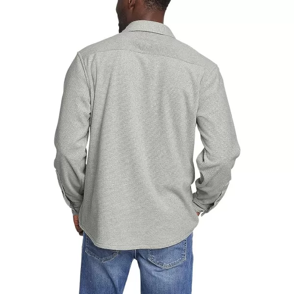 imageEddie Bauer Mens Chutes Microfleece Shirt  StripeTall Lt Gray