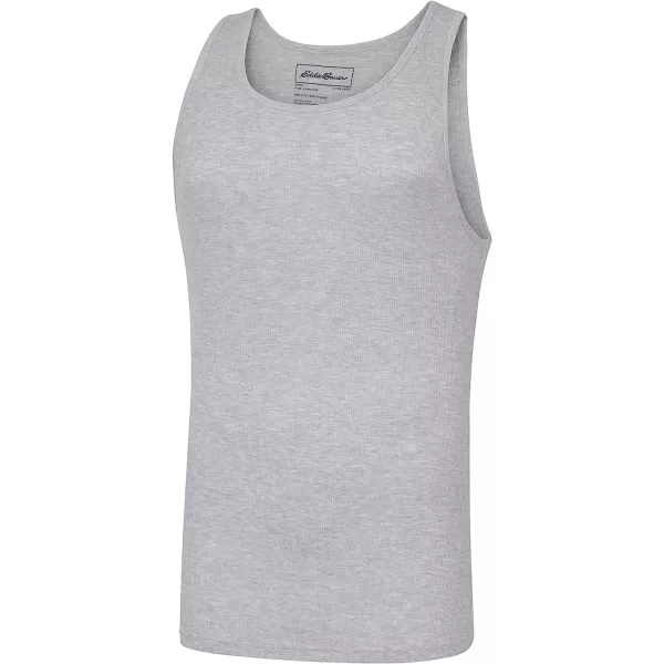 imageEddie Bauer Mens Classic Casual Basic Cotton Tank Top Sleeveless TShirt Perfect for Athletic Lightweight Workout 3PackHeather GreyBlackWhite