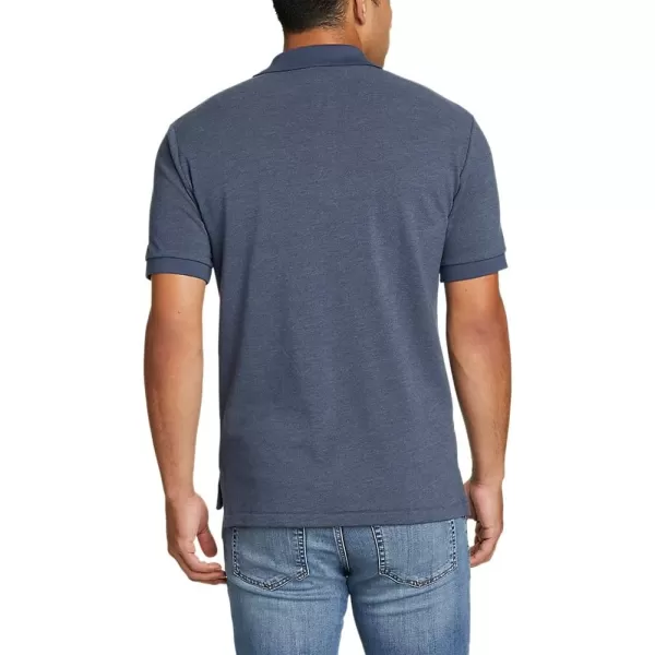 imageEddie Bauer Mens Classic Field Pro ShortSleeve Polo ShirtHtr Indigo
