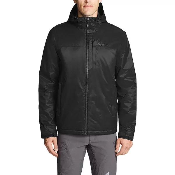 imageEddie Bauer Mens Cloud Cap Insulated Rain Jacket Black Regular MEddie Bauer Mens Cloud Cap Insulated Rain Jacket Black Regular M