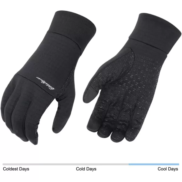 imageEddie Bauer Mens Cold Weather Performance Glove Liners Multiple Sizes Multiple ColorsGrid Fleece Ash Grey