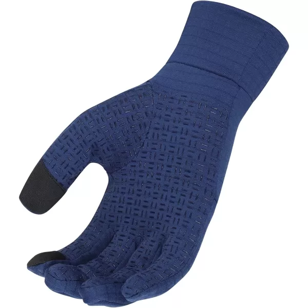 imageEddie Bauer Mens Cold Weather Performance Glove Liners Multiple Sizes Multiple ColorsGrid Fleece Navy