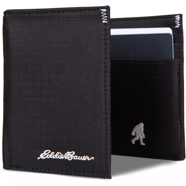 imageEddie Bauer Mens Companion Ripstop Nylon Trifold Black One SizeEddie Bauer Mens Companion Ripstop Nylon Trifold Black One Size