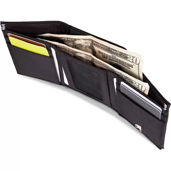 imageEddie Bauer Mens Companion Ripstop Nylon Trifold Black One SizeEddie Bauer Mens Companion Ripstop Nylon Trifold Black One Size