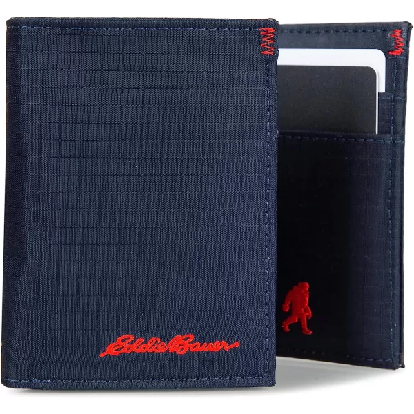 imageEddie Bauer Mens Companion Ripstop Nylon Trifold Wallet Navy One SizeEddie Bauer Mens Companion Ripstop Nylon Trifold Wallet Navy One Size