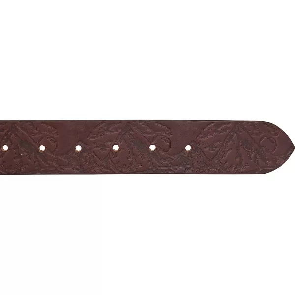 imageEddie Bauer Mens Debossed Live Your Adventure Leather BeltBrown