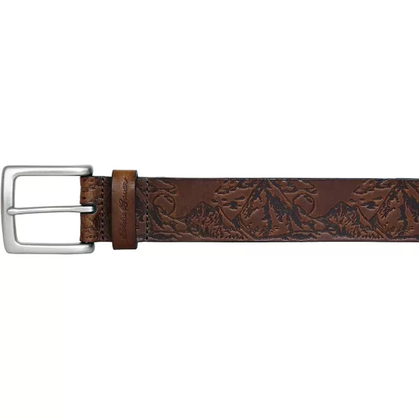 imageEddie Bauer Mens Debossed Live Your Adventure Leather BeltTan