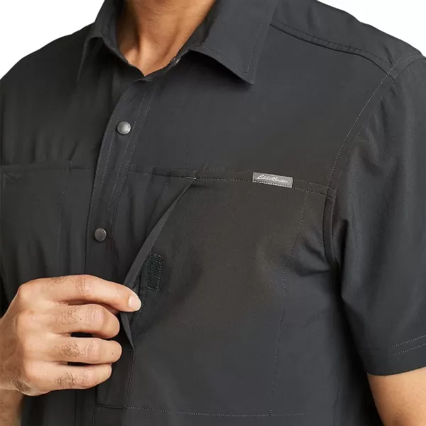 imageEddie Bauer Mens Departure ShortSleeve ShirtRegular Blue Smoke