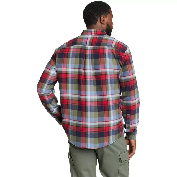 imageEddie Bauer Mens Eddies Favorite Classic Fit Flannel Shirt  PlaidAtlantic