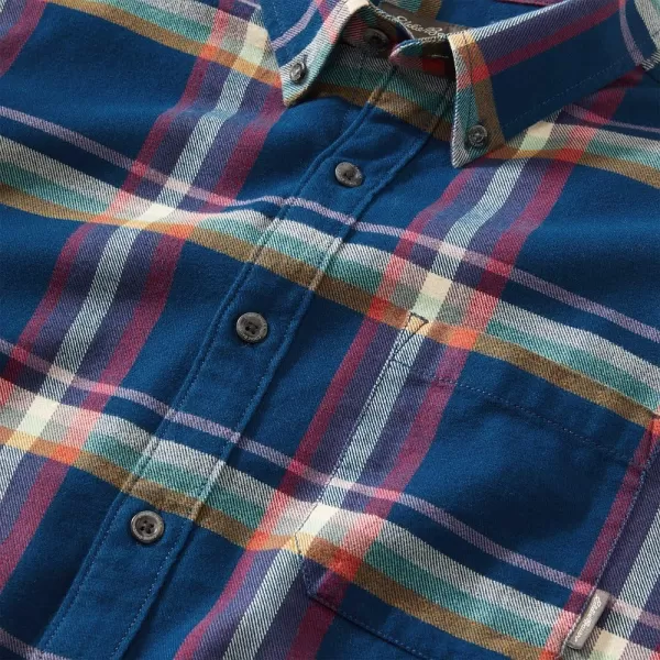 imageEddie Bauer Mens Eddies Favorite Classic Fit Flannel Shirt  PlaidCadet