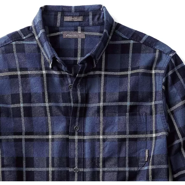 imageEddie Bauer Mens Eddies Favorite Classic Fit Flannel Shirt  PlaidRegular Berry